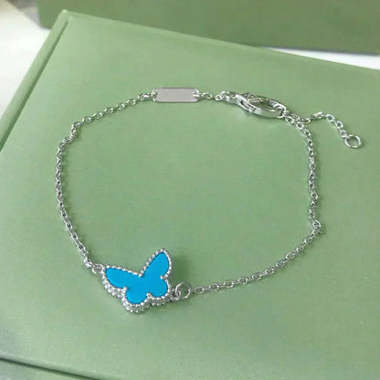 [Kincade Jewelery]BUTTERFLY TURQUOISE BUTTERFLY BRACELET SILVER