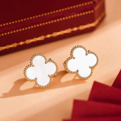 [Kincade Jewelery]Kincade MEDIUM 1 MOTIFS  WHITE MOP STUD EARRINGS