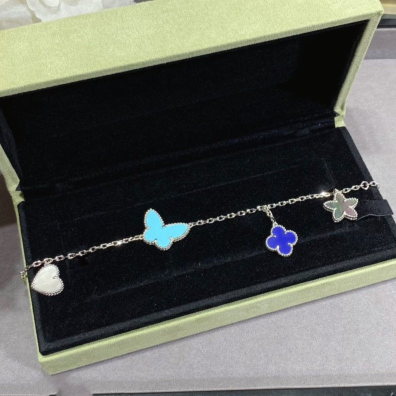 [Kincade Jewelery]LUCKY SPRING SILVER BRACELET 4 MOTIF