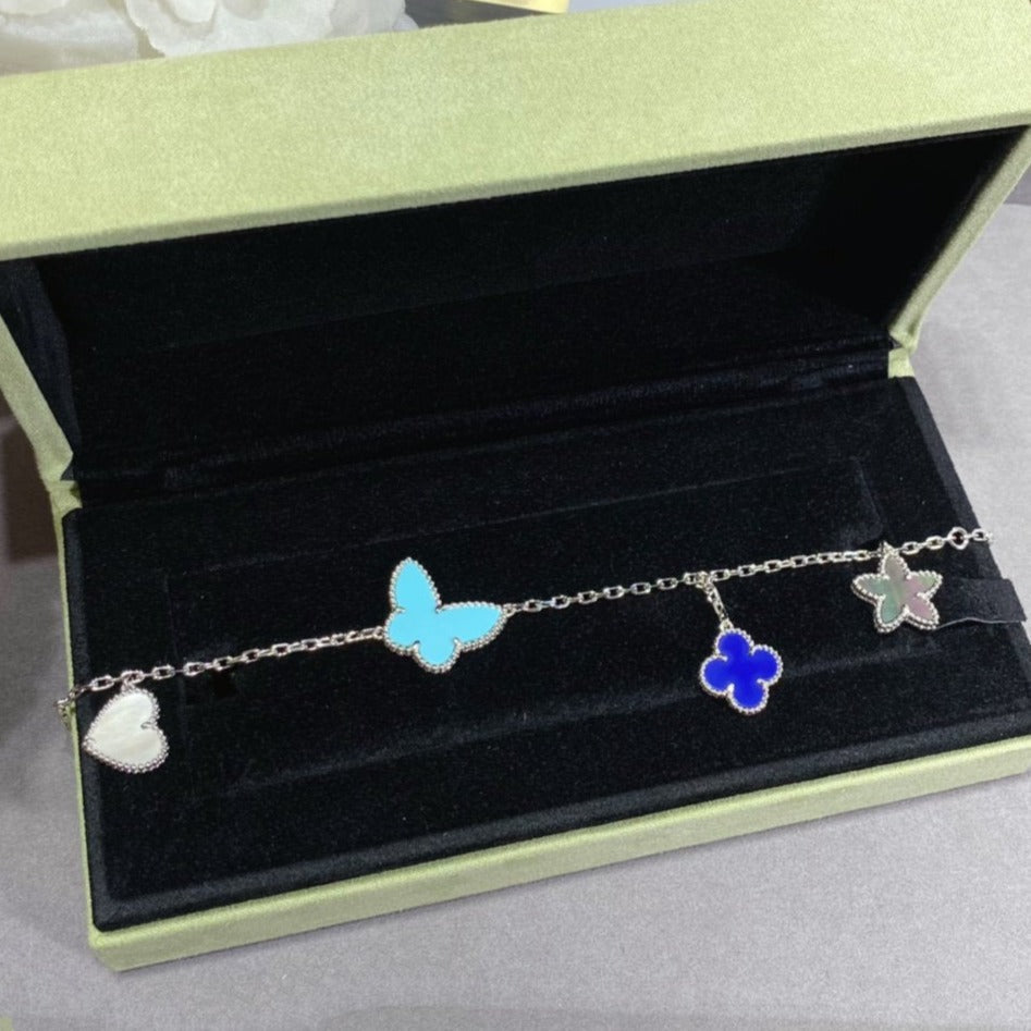 [Kincade Jewelery]LUCKY SPRING SILVER BRACELET 4 MOTIF
