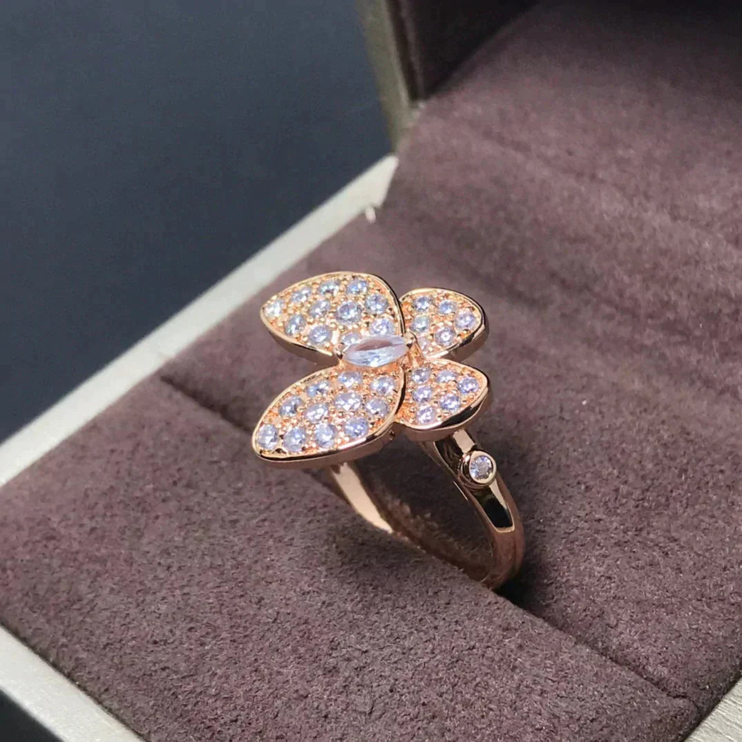 [Kincade Jewelery]BUTTERFLY PINK GOLD DIAMOND RING