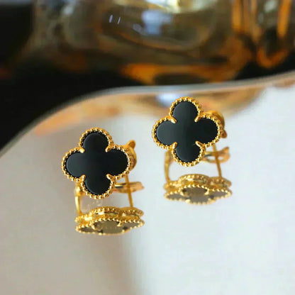 [Kincade Jewelery]Kincade MEDIUM 1 MOTIFS  ONYX STUD EARRINGS