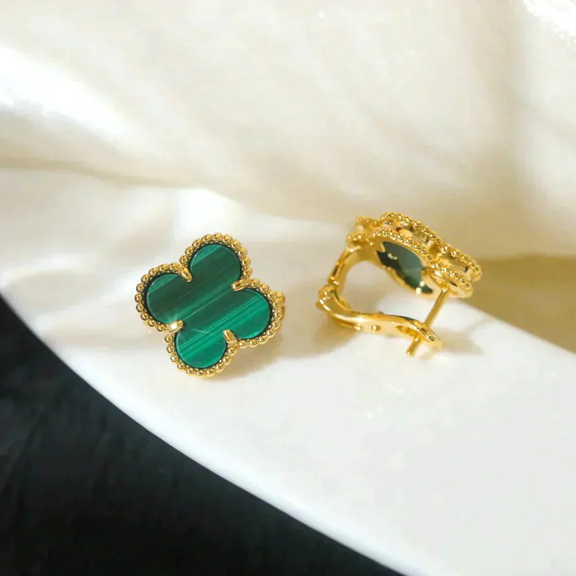 [Kincade Jewelery]Kincade MEDIUM 1 MOTIFS MALACHITE  EARRINGS