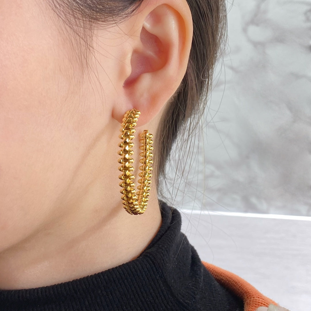 [Kincade Jewelery]CLASH HOOP EARRINGS