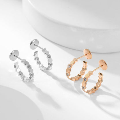 [Kincade Jewelery]BEE LOVE DIAMOND HOOP EARRINGS