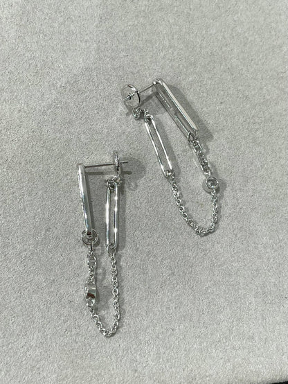[Kincade Jewelery]CHAINE CHAOS DIAMOND DROP EARRINGS