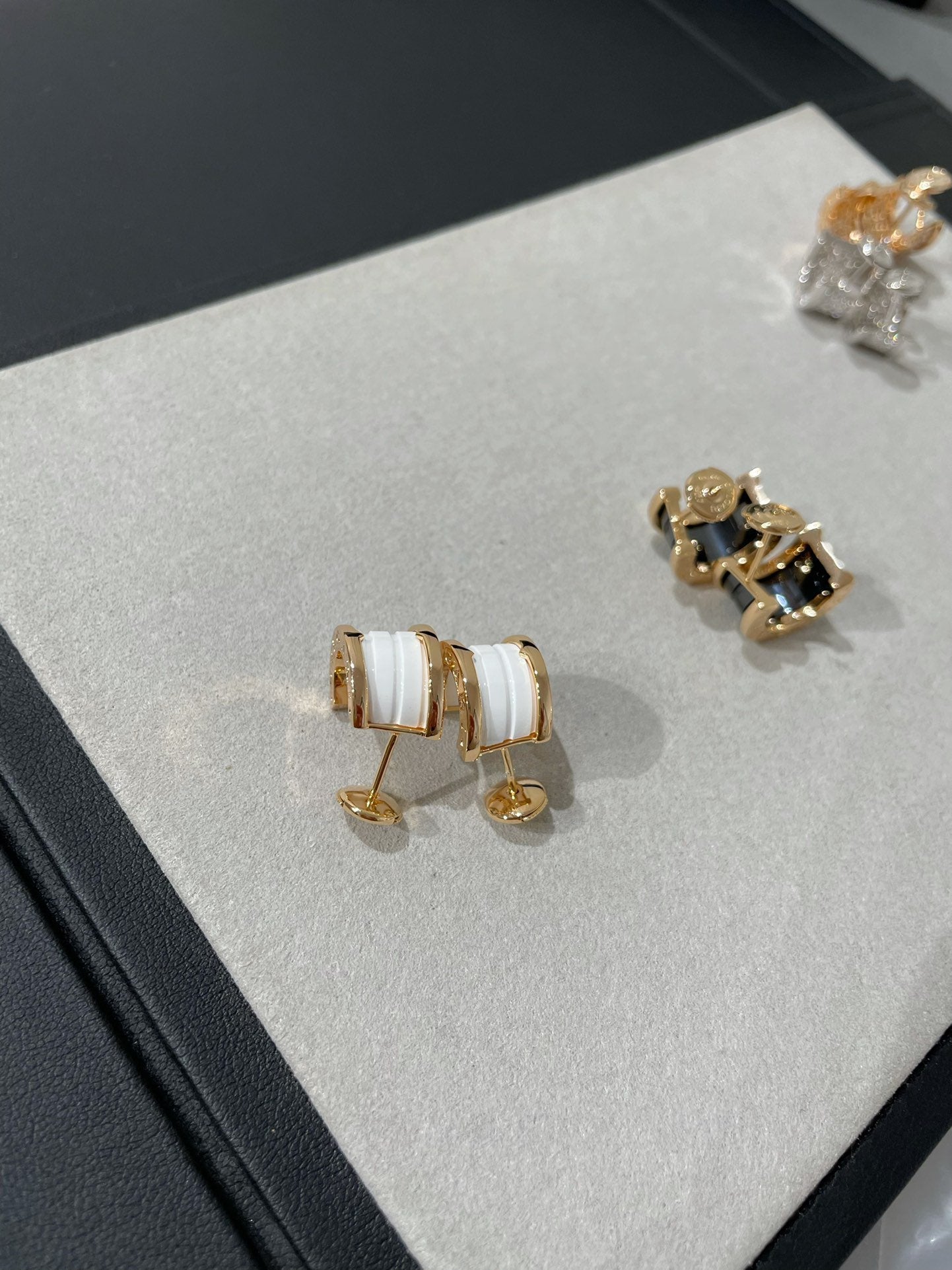 [Kincade Jewelery]ZERO 1 PINK GOLD CERAMIC EARRINGS