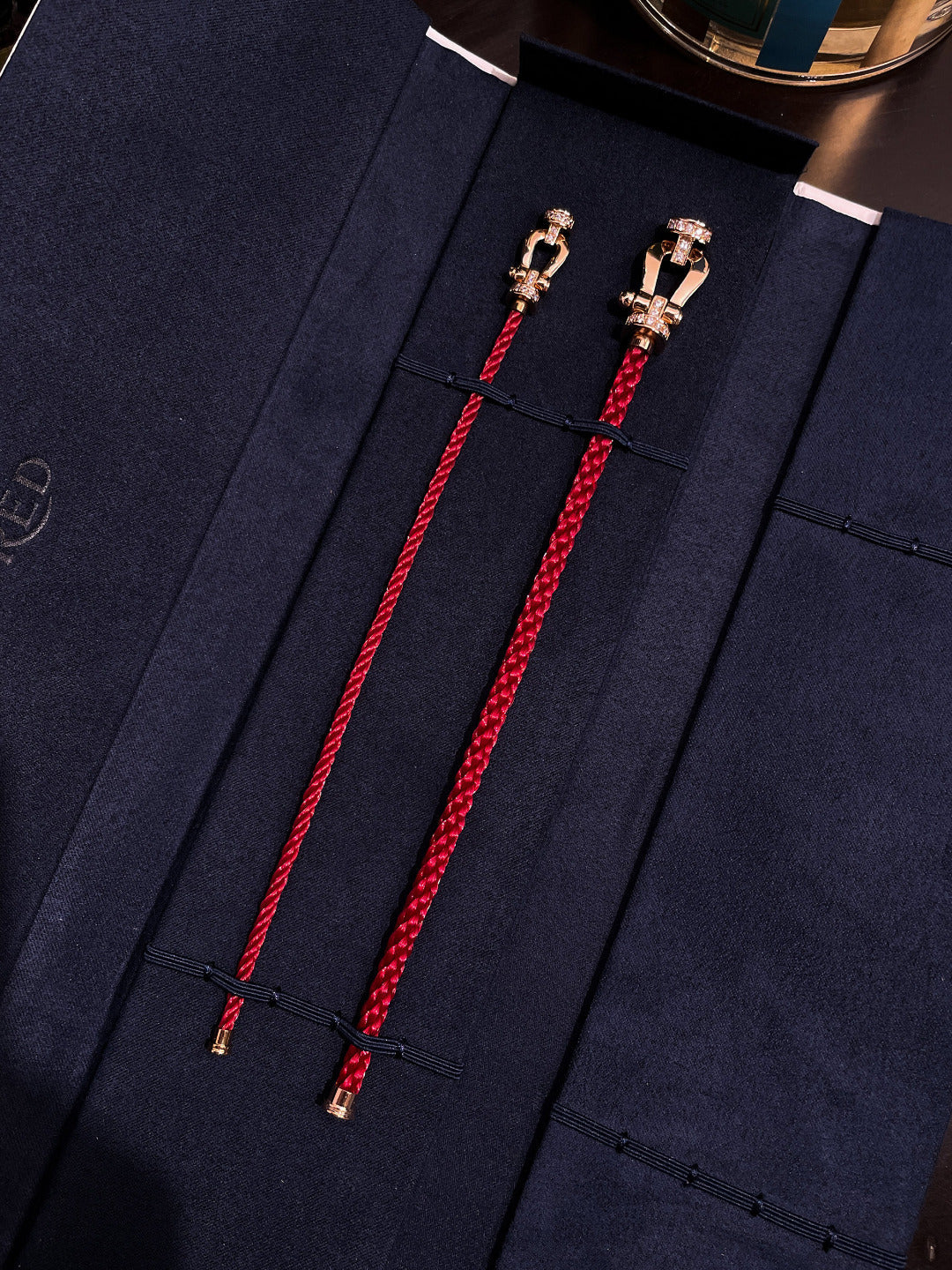 [Kincade Jewelery]FORCE 10 HALF DIAMOND PINK GOLD RED CORDERI LARGE AND MEDIUM MODEL