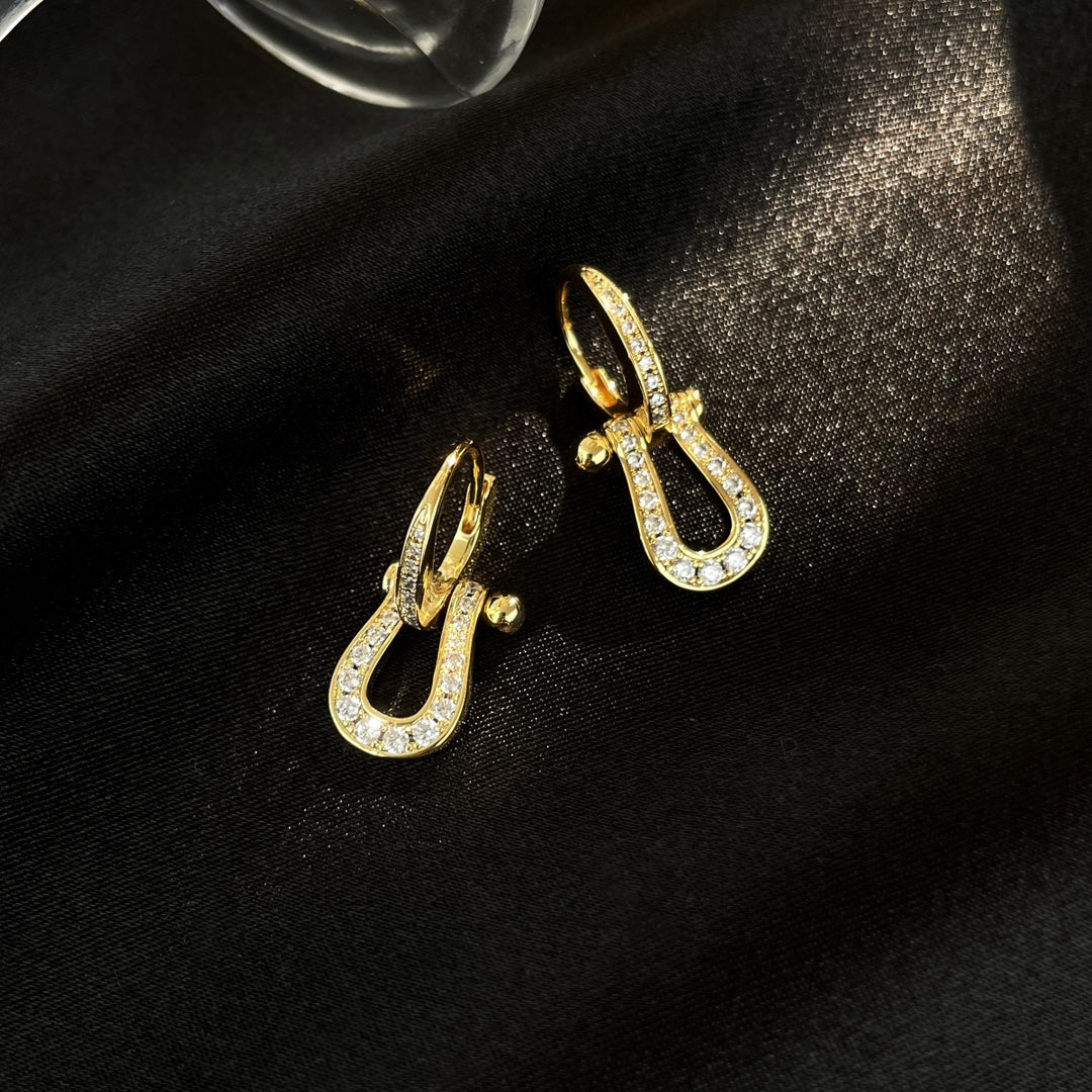 [Kincade Jewelery]FORCE 10 FULL DIAMOND DROP EARRINGS MEDIUM MODEL