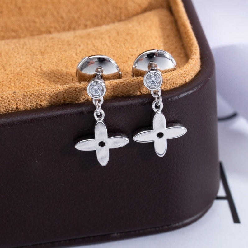 [Kincade Jewelery]VIDYLLE SILVER DIAMOND MINI DROP EARRINGS
