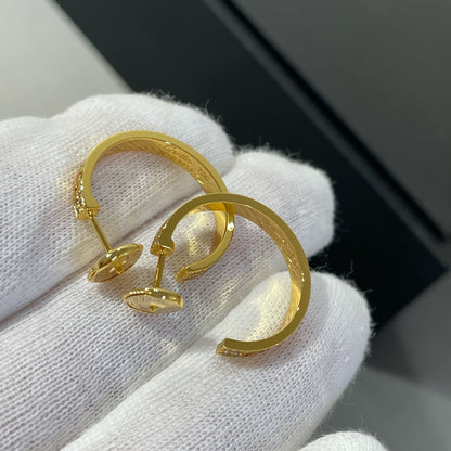 [Kincade Jewelery]LOVE DIAMOND GOLD HOOP EARRINGS