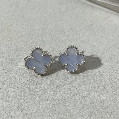 [Kincade Jewelery]Kincade CHALCEDONY SILVER STUD EARRINGS