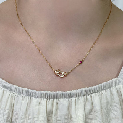 [Kincade Jewelery]FORCE 10 DIAMOND PINK GOLD NECKLACE
