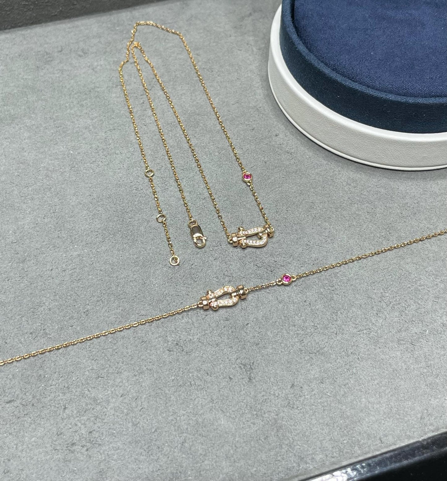 [Kincade Jewelery]FORCE 10 DIAMOND PINK GOLD NECKLACE