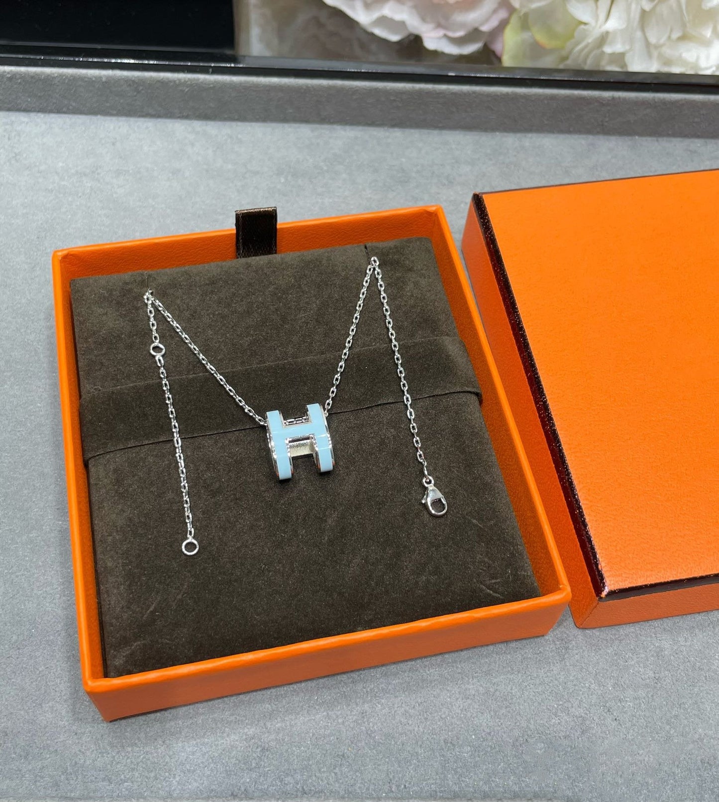 [Kincade Jewelery]POP H SKY BLUE NECKLACE