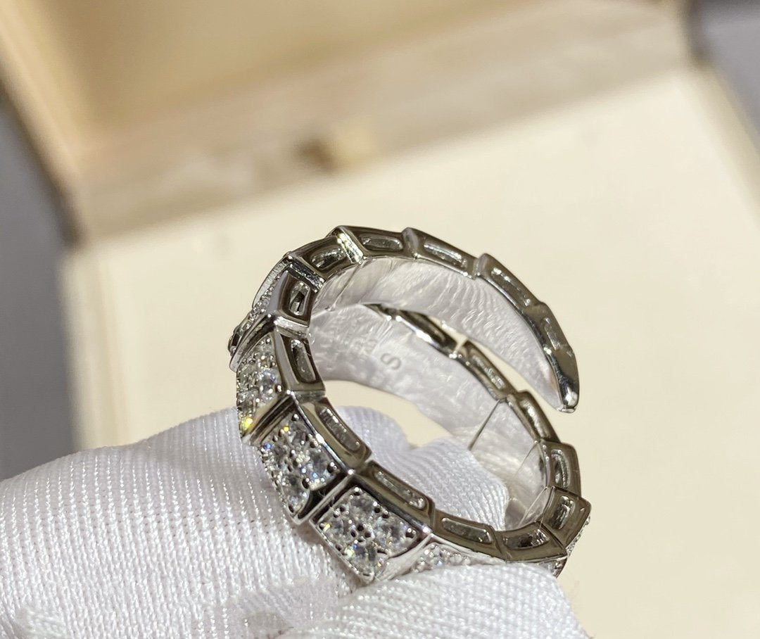 [Kincade Jewelery]SERPENTI RING SILVER DIAMOND PAVED