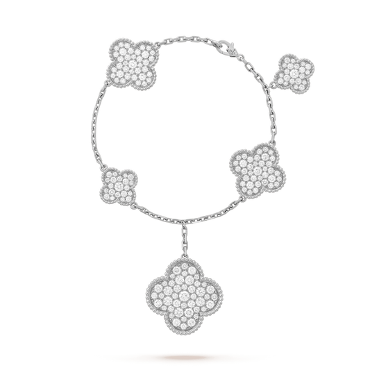 [Kincade Jewelery]Kincade 6 MOTIFS SILVER DIAMOND BRACELET