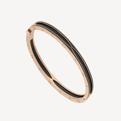 [Kincade Jewelery]ZERO 1 PINK GOLD WITH MATTE BLACK CERAMIC BRACELET