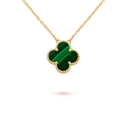 [Kincade Jewelery]Kincade 15MM MALACHITE SINGLE FLOWER  NECKLACE