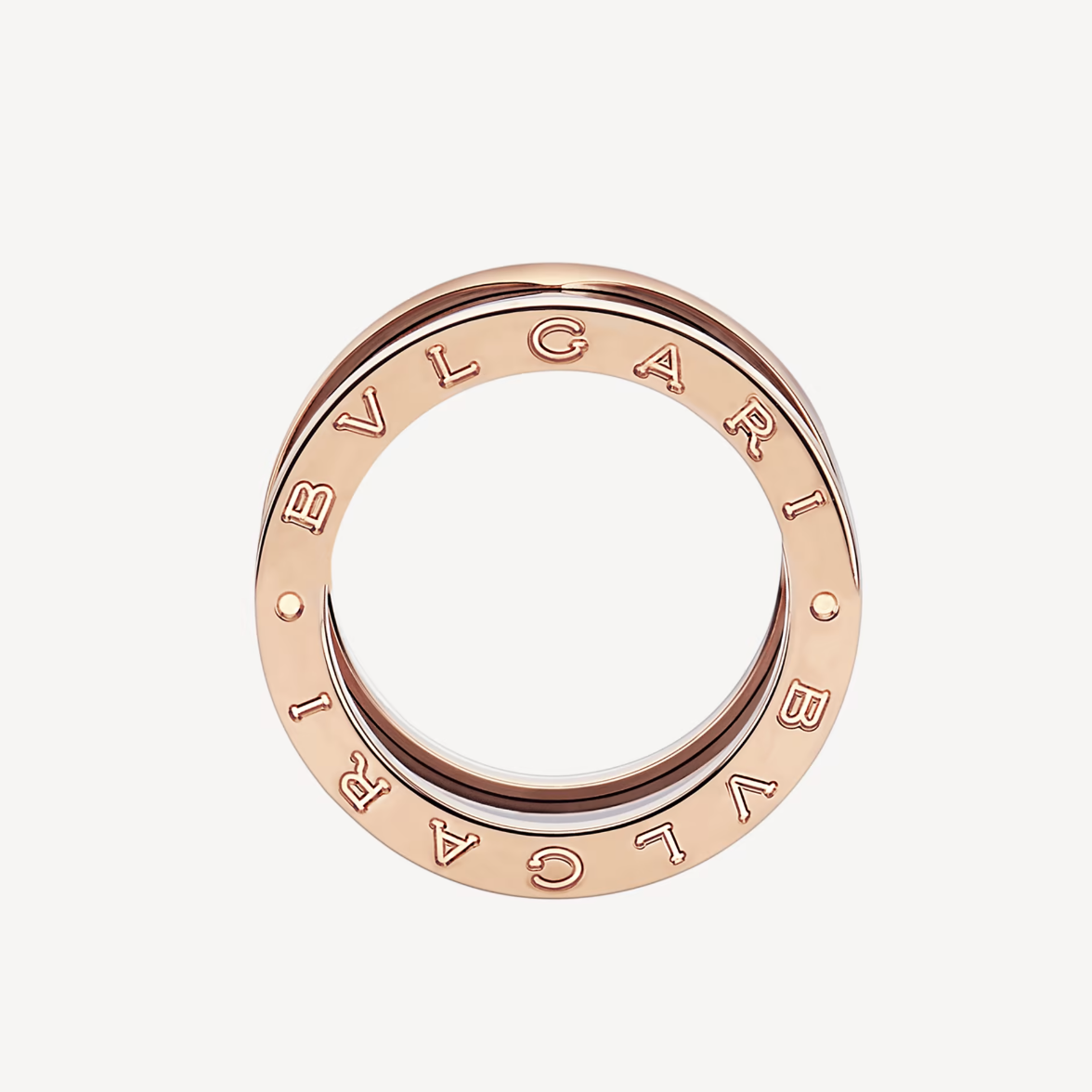 [Kincade Jewelery]ZERO 1 FOUR-BAND LOOPS AND BLACK CERAMIC SPIRAL PINK GOLD RING