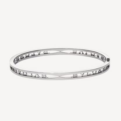 [Kincade Jewelery]ZERO 1 SPIRAL LOGO SILVER BRACELET