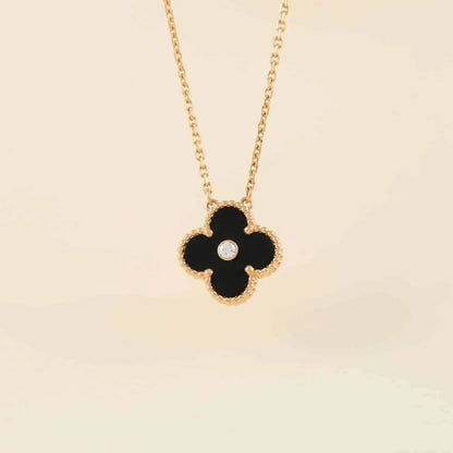 [Kincade Jewelery]Kincade 15MM DIAMOND ONYX NECKLACE
