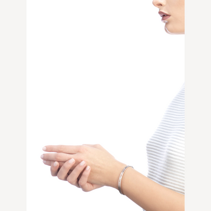 [Kincade Jewelery]ZERO 1 SPIRAL LOGO SILVER BRACELET