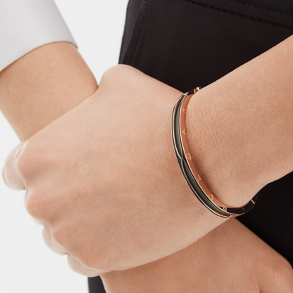 [Kincade Jewelery]ZERO 1 PINK GOLD WITH MATTE BLACK CERAMIC BRACELET