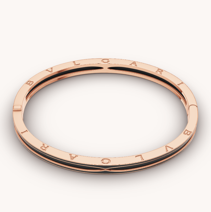 [Kincade Jewelery]ZERO 1 PINK GOLD WITH MATTE BLACK CERAMIC BRACELET