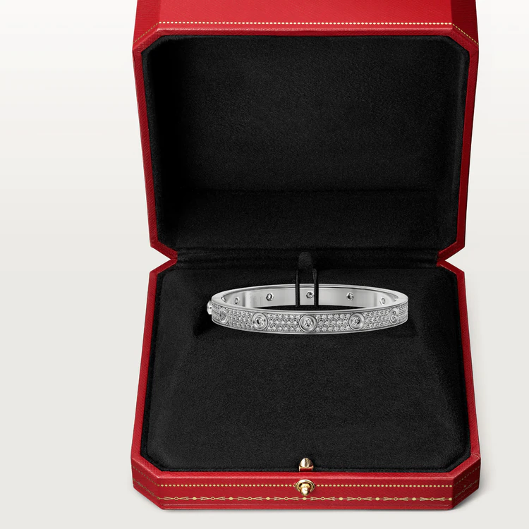 [Kincade Jewelery]LOVE BRACELET 6.1MM DIAMOND-PAVED 10 BIG DIAMONDS