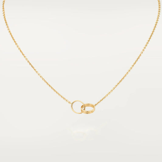 [Kincade Jewelery]LOVE NECKLACE DOUBLE RING GOLD