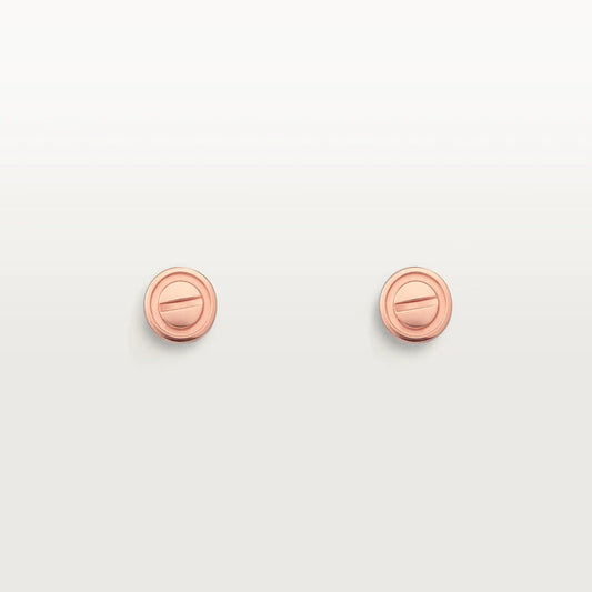 [Kincade Jewelery]LOVE EARRINGS PINK GOLD 10MM