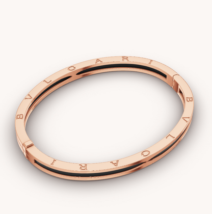 [Kincade Jewelery]ZERO 1 PINK GOLD WITH BLACK CERAMIC BRACELET