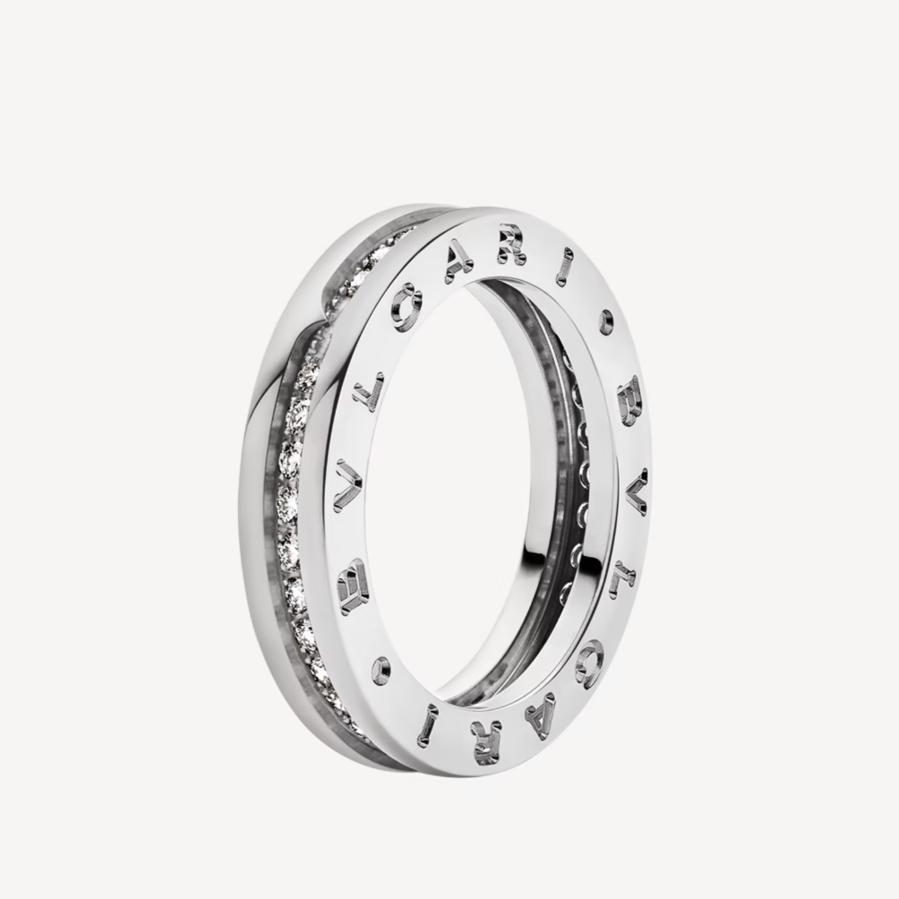 [Kincade Jewelery]ZERO 1 ONE-BAND PAVED DIAMONDS ON THE SPIRAL RING