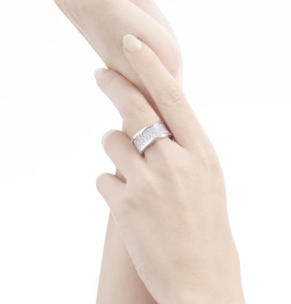 [Kincade Jewelery]ZERO 1 WITH PAVED DIAMONDS ON THE SPIRAL RING