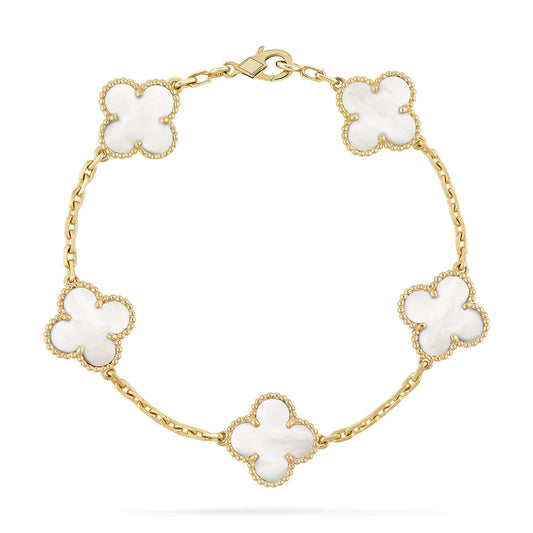 [Kincade Jewelery]Kincade  5 MOTIF WHITE MOP BRACELET