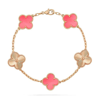 [Kincade Jewelery]Kincade BRACELET 5 MOTIF PINK AND PINK GOLD