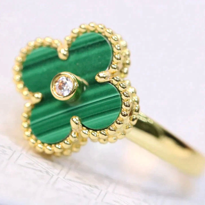 [Kincade Jewelery]Kincade MALACHITE RING GOLD DIAMOND