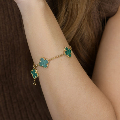 [Kincade Jewelery]Kincade 5 MOTIFS MALACHITE BRACELET