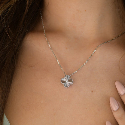 [Kincade Jewelery]Kincade  15MM DIAMOND LASER NECKLACE SILVER