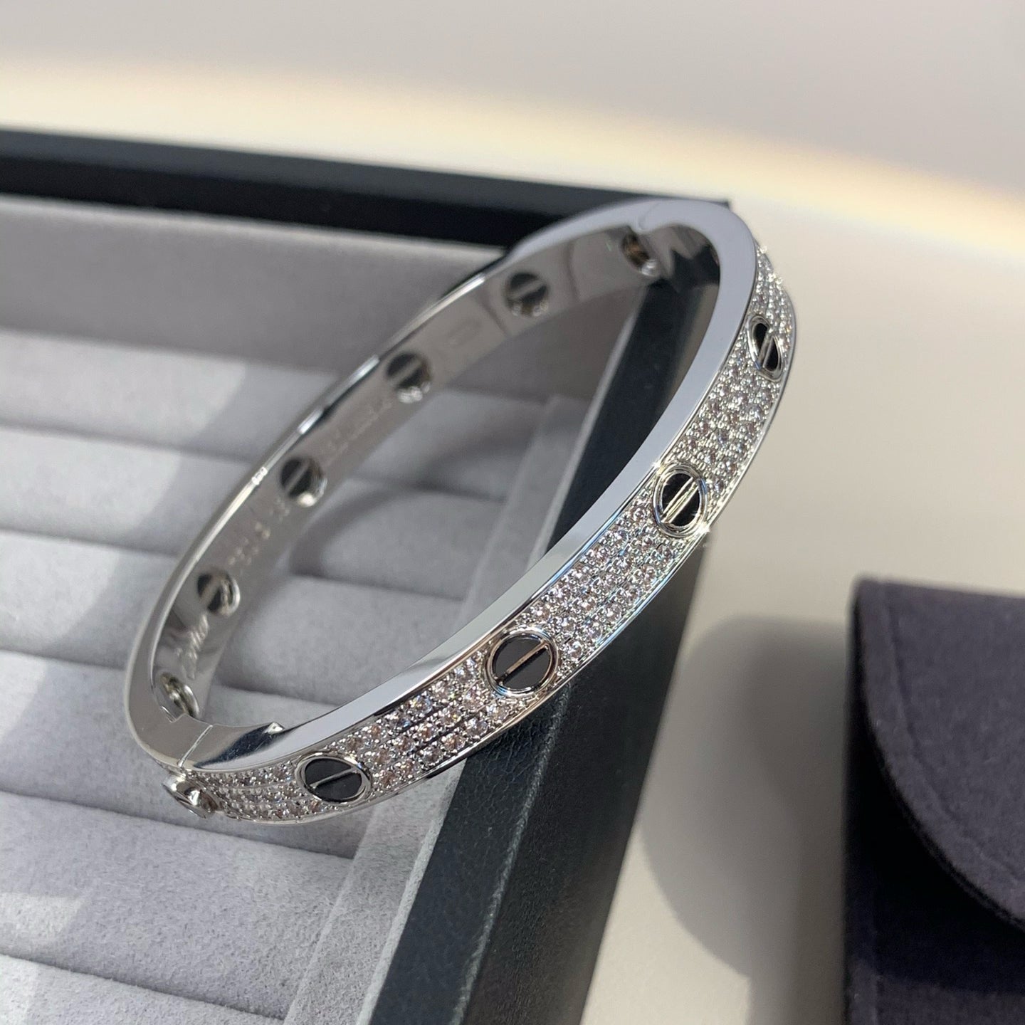 [Kincade Jewelery]LOVE BRACELET 6.1MM DIAMOND-PAVED CERAMIC