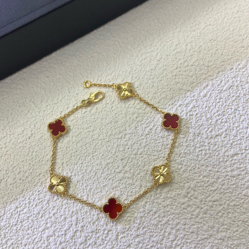[Kincade Jewelery]Kincade 6 MOTIF RED AGATE LASER BRACELET