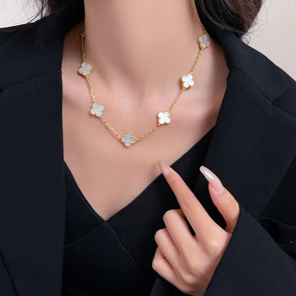 [Kincade Jewelery]KincadeS THE 10-MOTIFS WHITE MOTHER OF PEARL NECKLACE