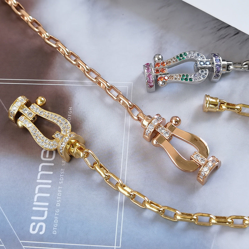 [Kincade Jewelery]FORCE LARGE HORSESHOE CLASP  METAL BRACELET