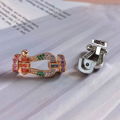 [Kincade Jewelery]FORCE LARGE HORSESHOE  COLORED DIAMOND BRACELET ROSE GOLD