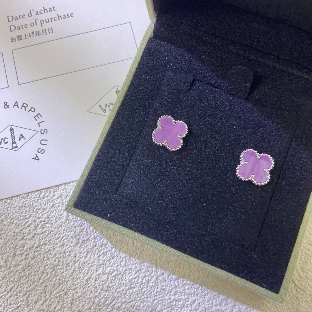 [Kincade Jewelery]Kincade MINI 9.5MM  PURPLE VIOLET EARRINGS