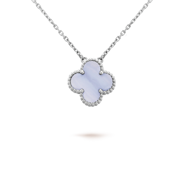 [Kincade Jewelery]Kincade 15MM BLUE CHALCEDONY NECKLACE SILVER
