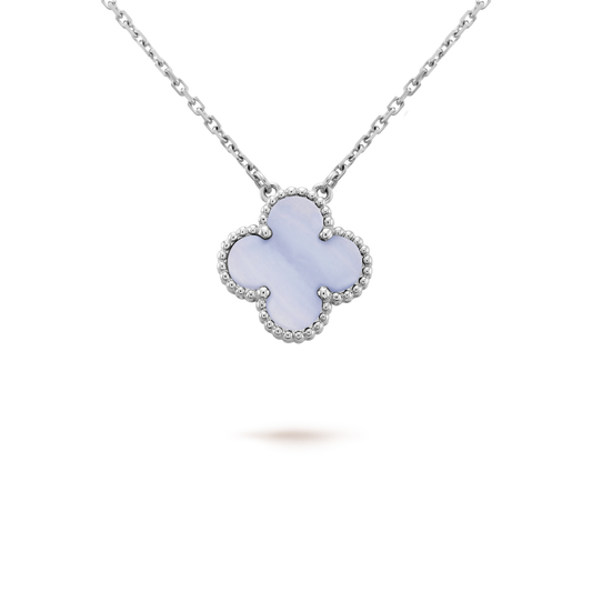 [Kincade Jewelery]Kincade 15MM BLUE CHALCEDONY NECKLACE SILVER