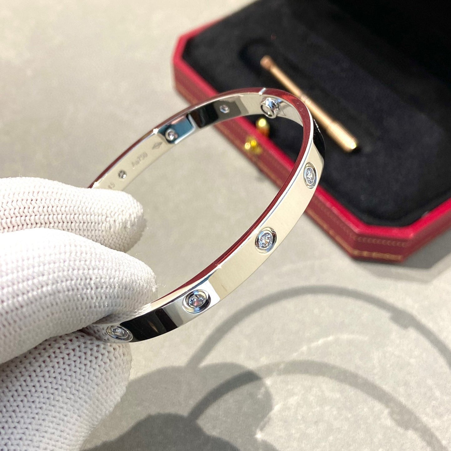 [Kincade Jewelery]LOVE BRACELET 6.1MM 10 DIAMONDS