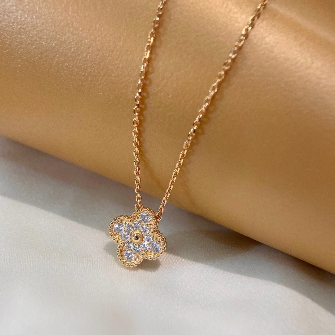 [Kincade Jewelery]Kincade 15MM DIAMOND SINGLE FLOWER NECKLACE